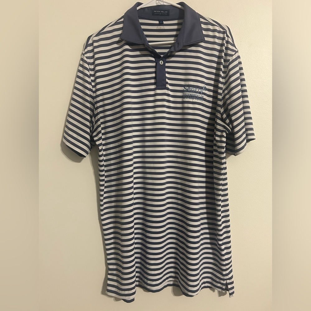 Peter Millar Crown Crafted Striped Golf Polo Shirt